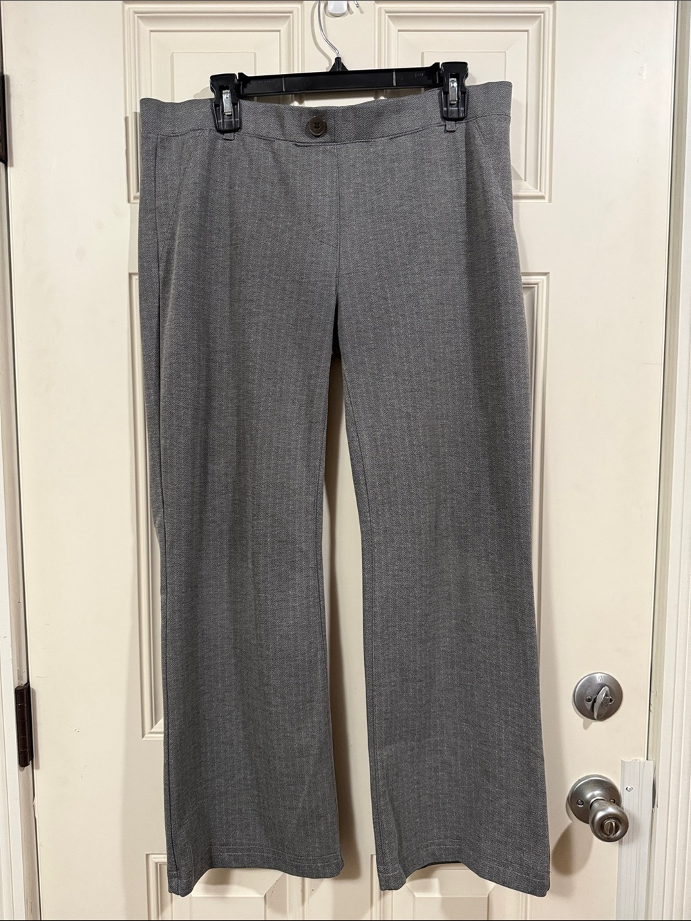 Betabrand Gray Straight-Leg Women's Trousers